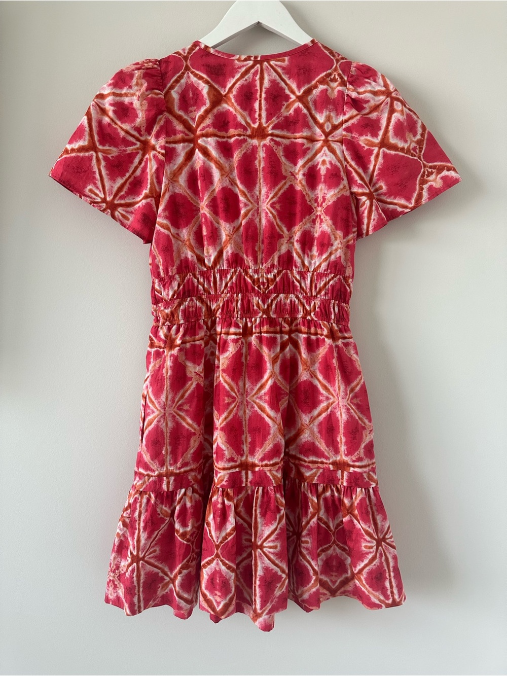 Anthropologie Somerset Mini Dress Size Small Pink White Smocked Printed Dress - Picture 5 of 14